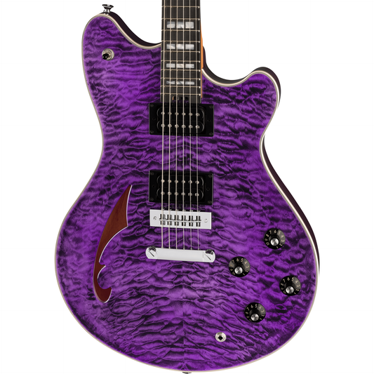 EVH SA-126 Special, QM Semi-Hollow Electric Guitar - Transparent Purple