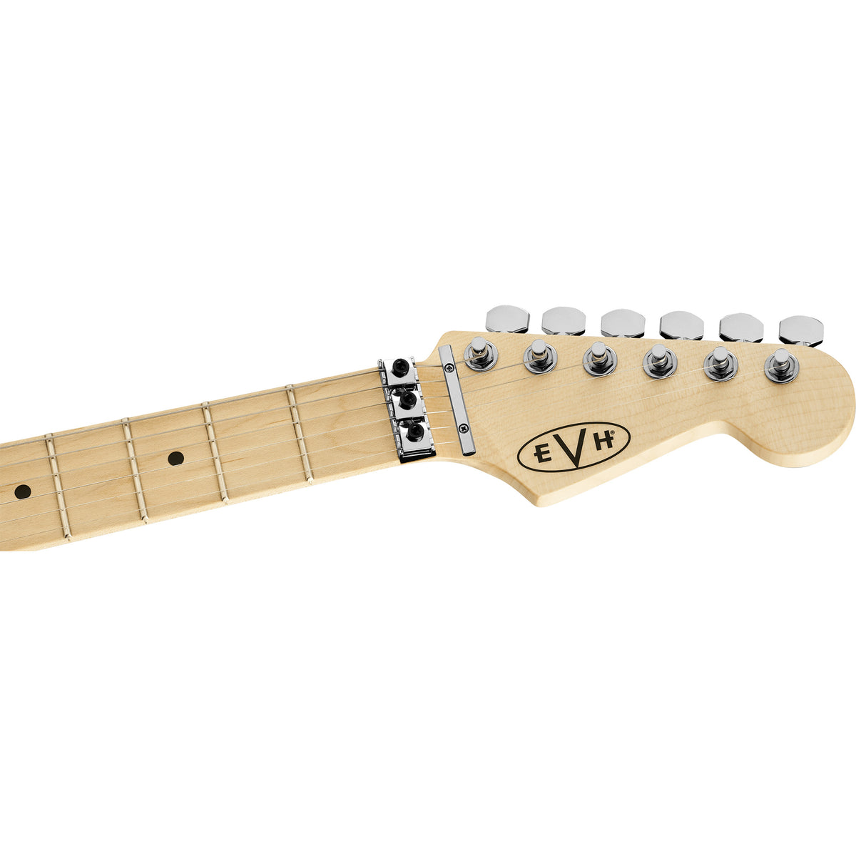EVH Striped Series Shapes Electric Guitar - Maple Fingerboard, White and Black