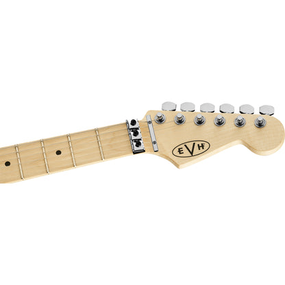 EVH Striped Series Shapes Electric Guitar - Maple Fingerboard, White and Black