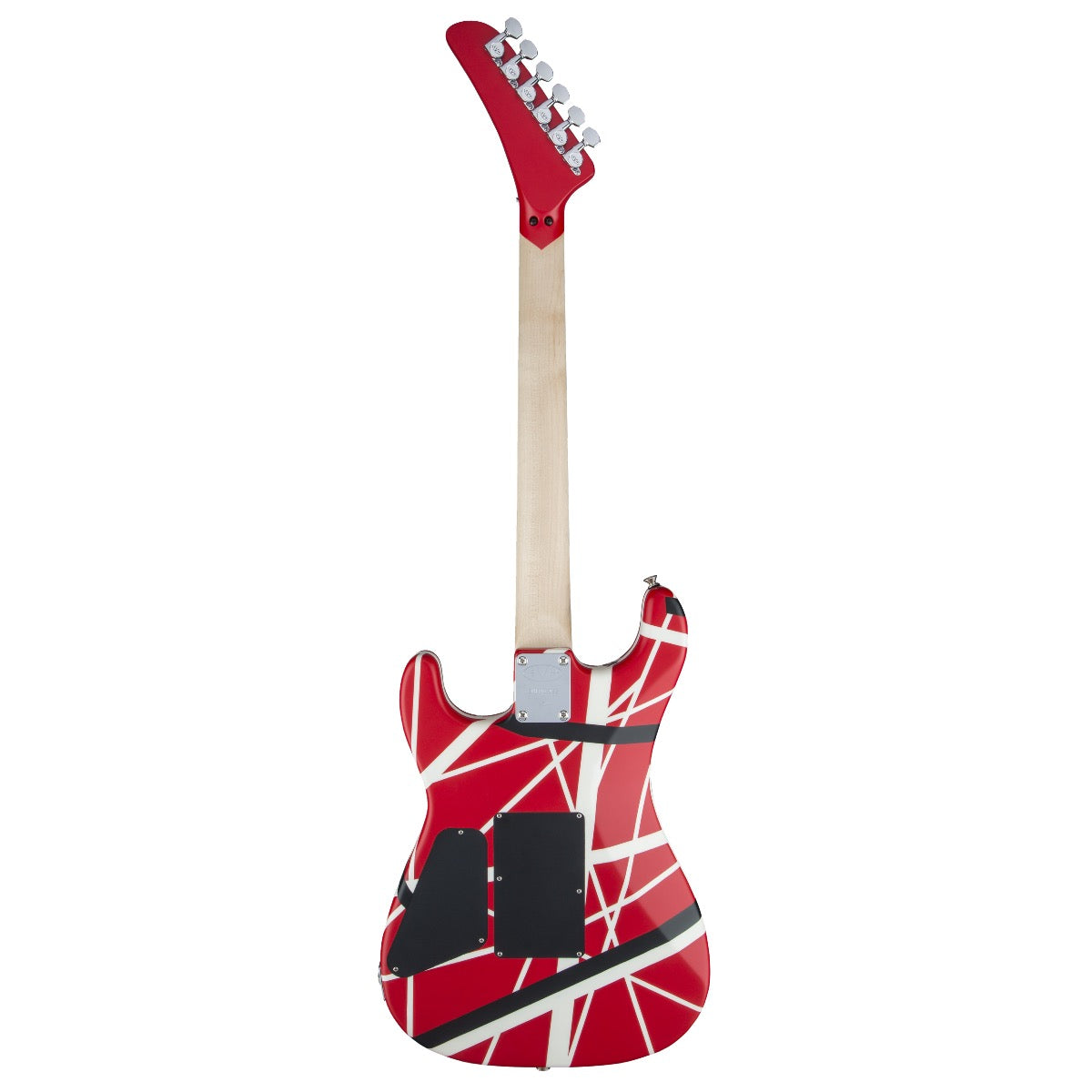 Series　White　5150®　Alto　Red,　Music　Stripes　Electric　Guitar　–　Black　and　EVH　Striped