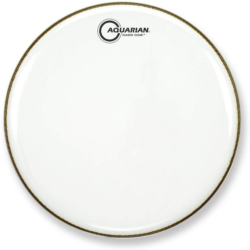Aquarian Drumheads CC8WH Classic Clear 8-inch Tom Tom Drum Head, Gloss White