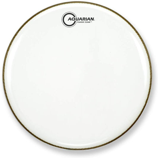 Aquarian Drumheads CC10WH Classic Clear 10-inch Tom Tom Drum Head, Gloss White
