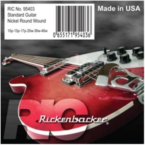 Rickenbacker 6-String Compressed Roundwound Electric Guitar Strings (10-46)