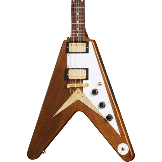 Gibson Custom 1958 Mahogany Flying V Reissue VOS Electric Guitar - Antique Natural