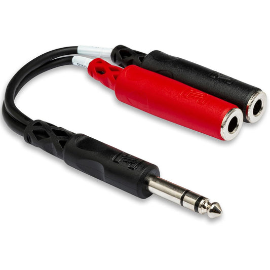 Hosa YPP-117 Y Cable 1/4"" TRS to 1/4"" TS Female
