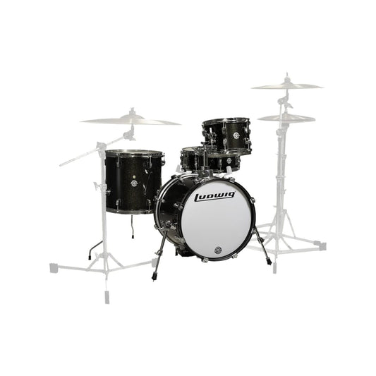 Ludwig LC179XX016 4-Piece Breakbeat Shell Pack - Black Sparkle