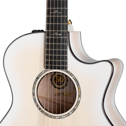Taylor 614ce 50th Anniversary Limited Edition Acoustic Electric Guitar, Trans White