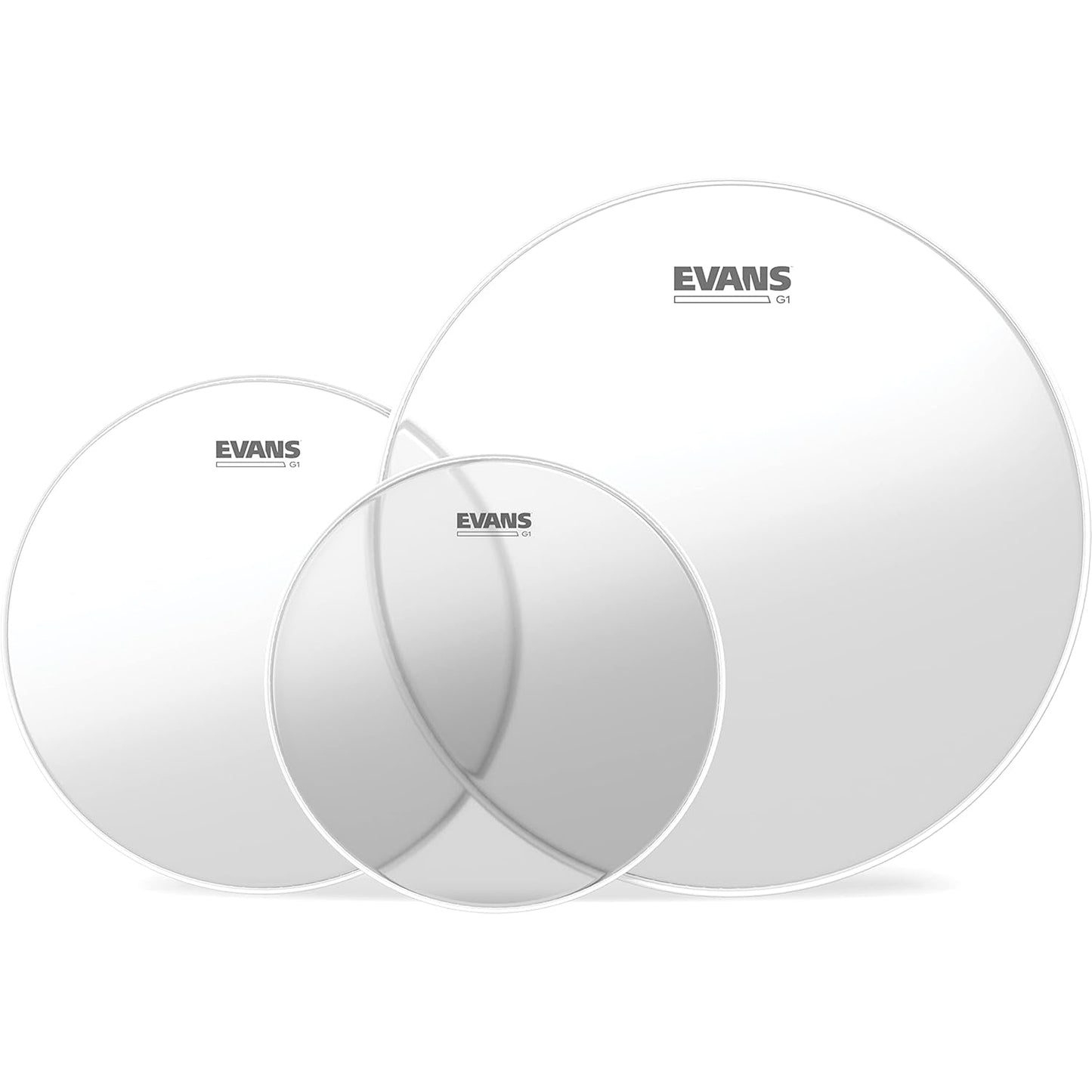 Evans ETPG1CLRF G1 Clear Fusion Tompack Drum Heads- 10” ,12”, 14”