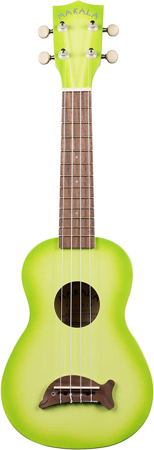 Kala Makala Mks Dolphin Bridge Soprano Ukulele Green Burst With G