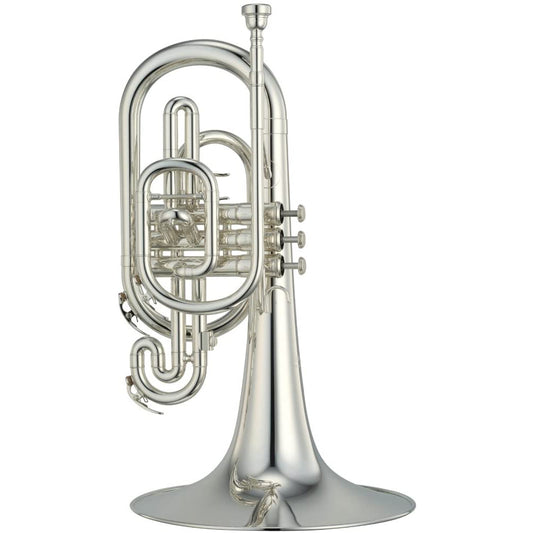 Yamaha YMP204MS Marching Mellophone - Silver-Plated Finish