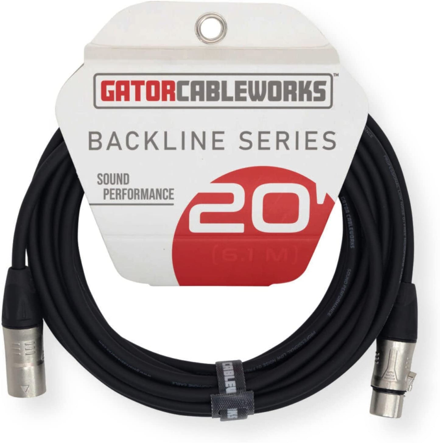 Gator CBW-BKLXLR-CBLE-20 Backline 20 Foot XLR Microphone Cable
