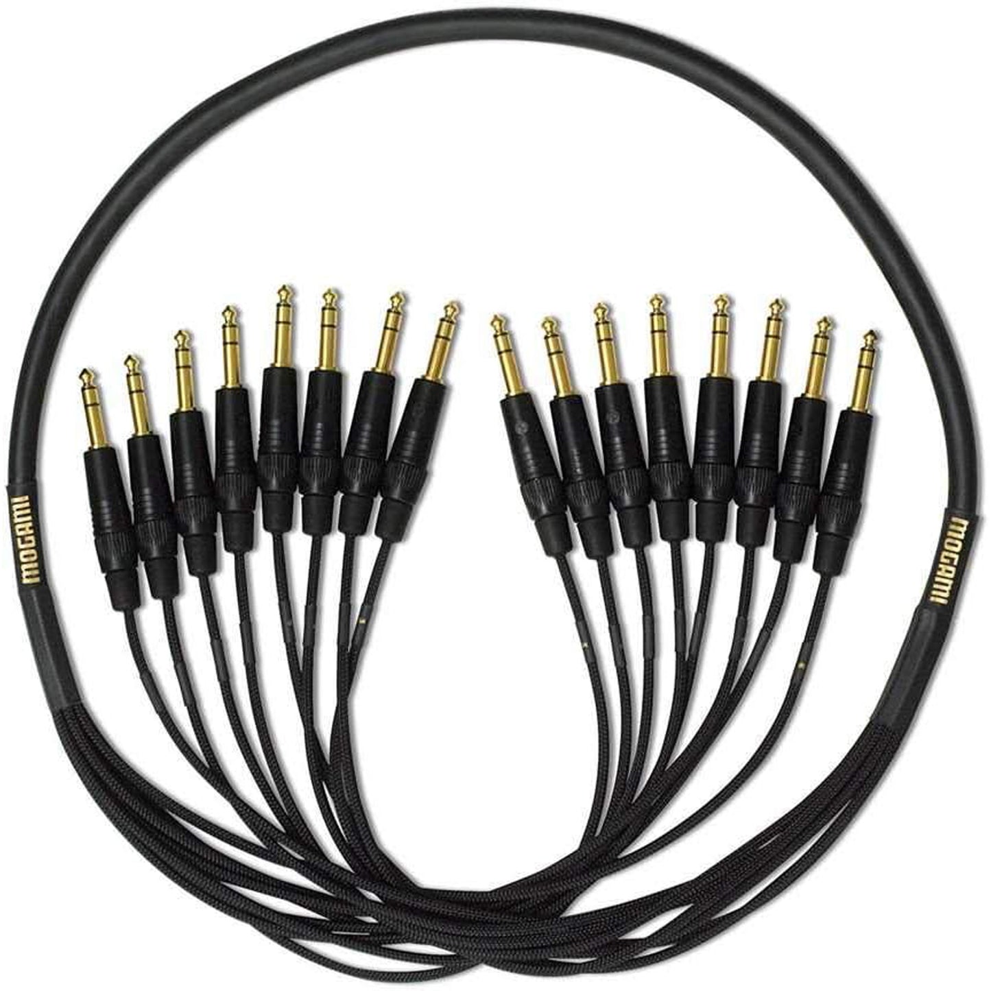 Mogami Gold 8 TS-TS-10 Audio Snake Cable - Gold Contacts, Straight Connectors, 10 Foot