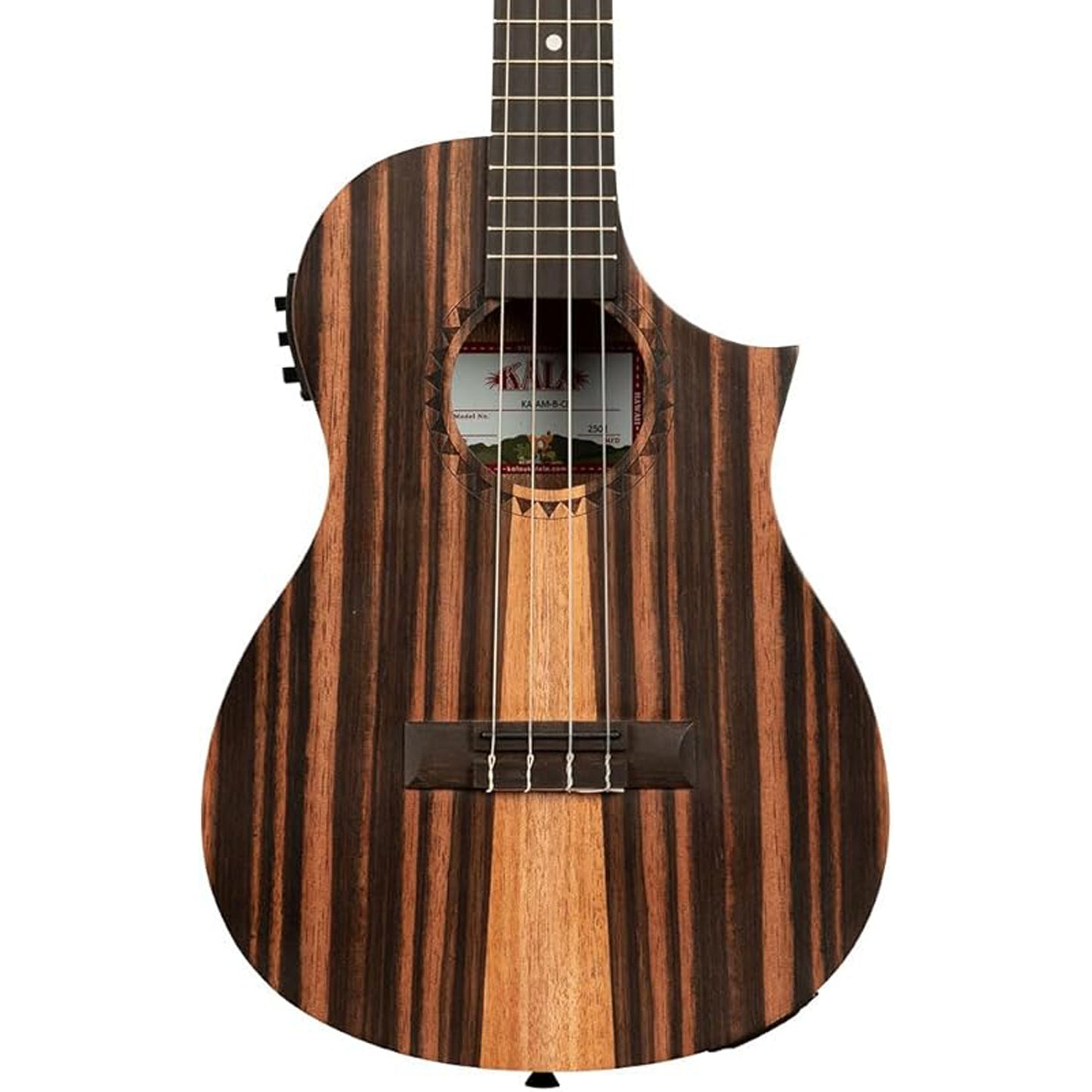 Kala Amara Tri-Top Baritone Acoustic-Electric Ukulele with Cutaway & EQ