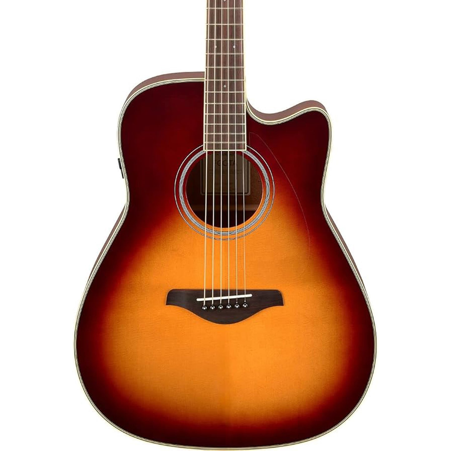 Yamaha FGC-TA Dreadnought Cutaway Transacoustic Guitar - Brown Sunburst