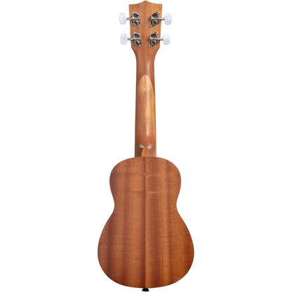 Kala KA-15S-H2 Satin Mahogany Soprano Ukulele - Hawaiian Islands & Tattoo