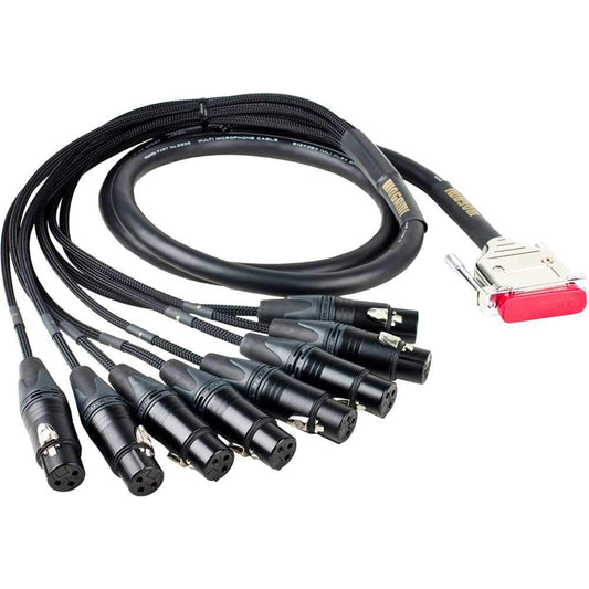 Mogami Gold DB25-XLR Female-3ft Custom Cable, 8-Channel DB25 to XLR Female, 3ft