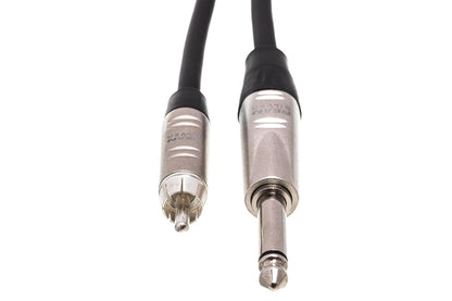 Hosa HPR-003 Pro Unbalanced Interconnect Cable - REAN 1/4" TS to RCA 3’