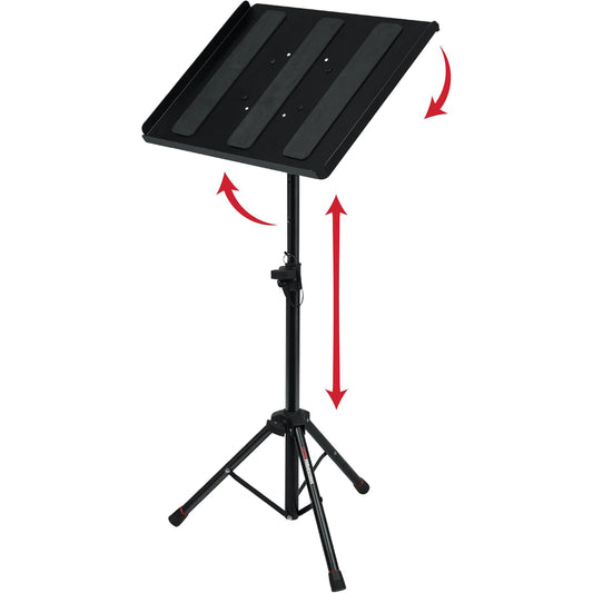 Gator Frameworks Adjustable Multi-Media Gear Stand Featuring 100x100 Vesa Mounting Brackets