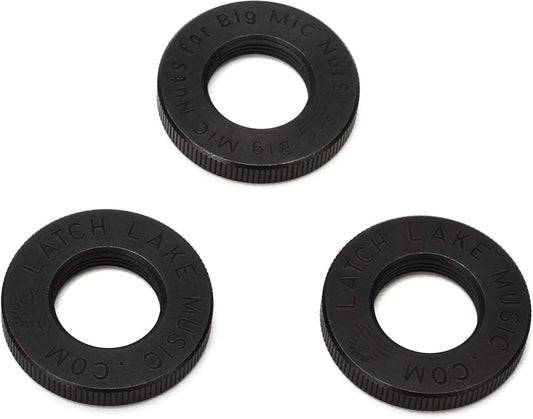 Latch Lake Jam Nut Microphone Stand Locking Nut, 3 Pack, Black