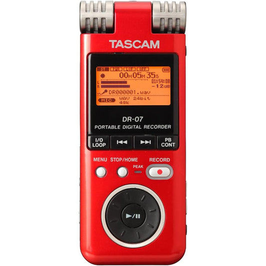 Tascam DR-07 Portable Digital Recorder - Red