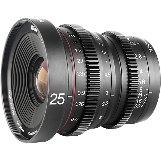 Meike 25mm T2.2 Manual Focus Cinema Lens - MFT Mount