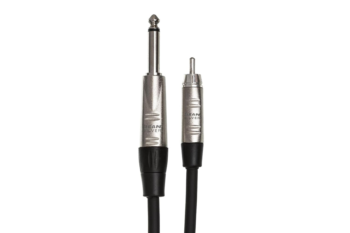 Hosa HPR-003 Pro Unbalanced Interconnect Cable - REAN 1/4" TS to RCA 3’