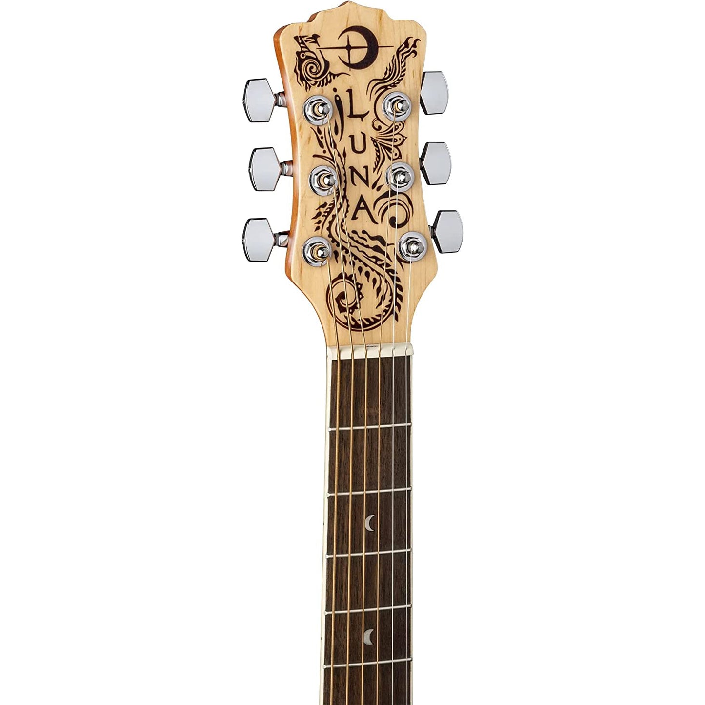 Luna Guitars Henna Dragon 6 String Spruce Acoustic/Electric Guitar