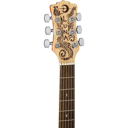 Luna Guitars Henna Dragon 6 String Spruce Acoustic/Electric Guitar