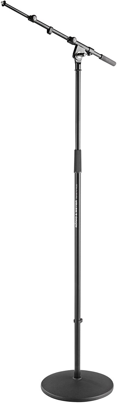 K&M 26145 Microphone Stand with Boom, 39.4-66.9" Height, Black
