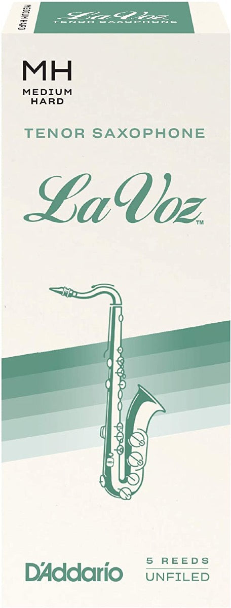 La Voz Tenor Saxophone Reeds, Medium Hard, 5 Pack