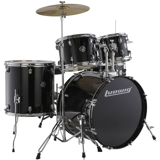 Ludwig Accent Drive 5-Piece Complete Drum Set - Black Sparkle