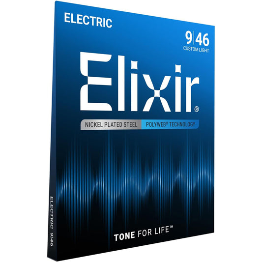 Elixir 12050 Polyweb Custom Light 9 - 46 Electric Guitar Strings