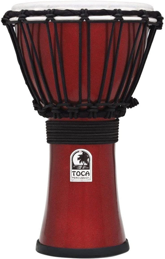 Toca TFCDJ-7MR Freestyle Colorsound 7-Inch Djembe - Metallic Red