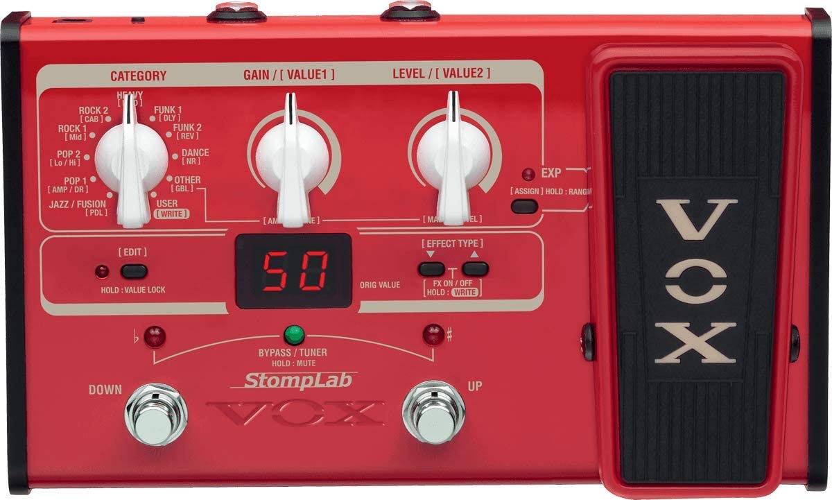 vox multi effects pedal VOX StompLab 2B Multi-Effects Modeling Pedal with Expression for Bass – Alto Music