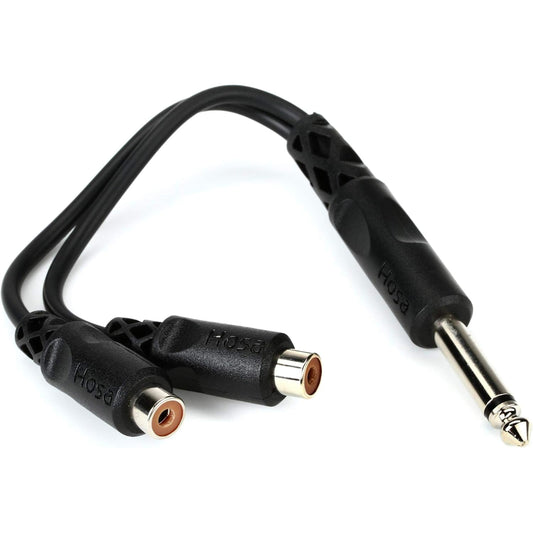 Hosa YPR-103 Y Cable 1/4"" TS to RCA Female
