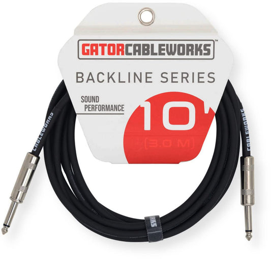 Gator CBW-BKLINST-CBLE-10 Backline 10 Foot Straight to Straight Instrument Cable