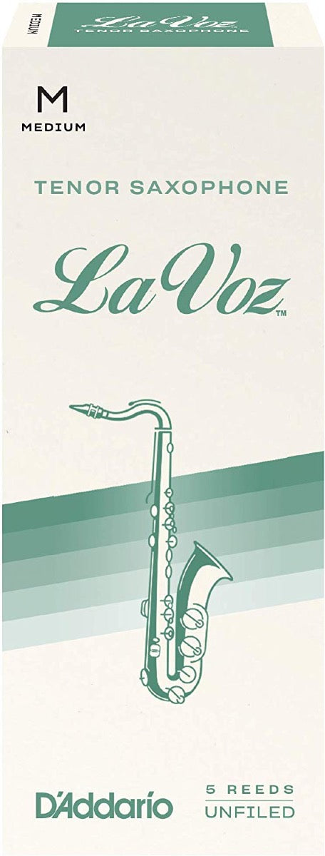 Rico La Voz Tenor Saxophone Reeds, Medium, 5 Pack