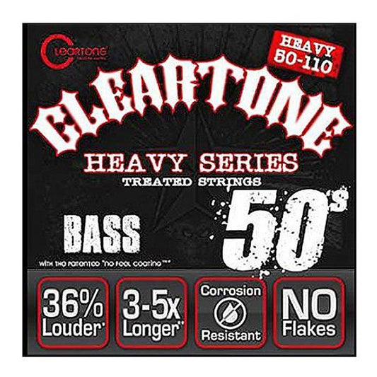 Cleartone Heavy Series Bass Guitar Strings - 4 String - 6550 - 50-110 Treated