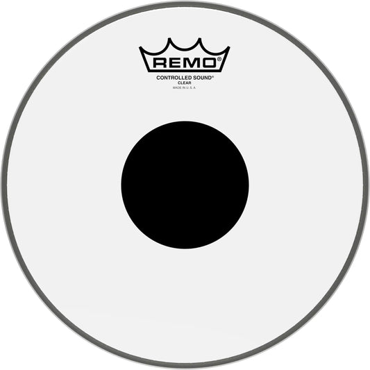 Remo Controlled Sound Clear Black Dot Drumhead - Top Black Dot, 10"