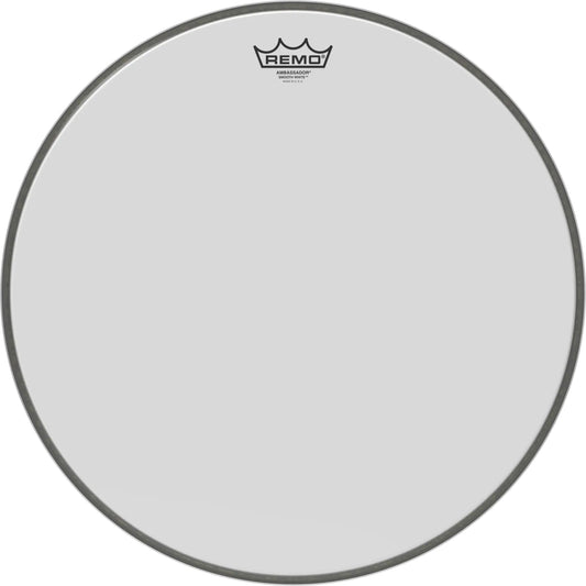 Remo Ambassador Smooth White Bass Drumhead, 18"