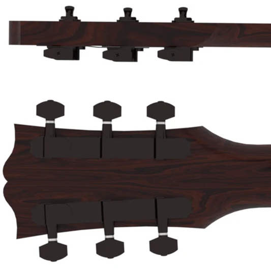 Hipshot Guitar Tuner Upgrade Kit 3+3 Classic Closed Black