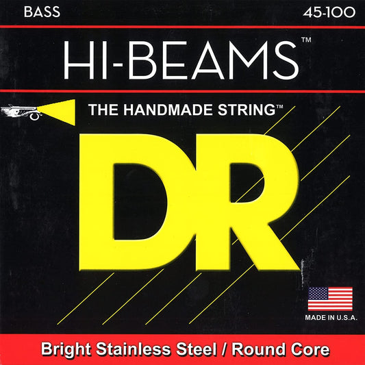 DR Strings hi Beam Stainless Steel Round Core Bass Strings 45-100