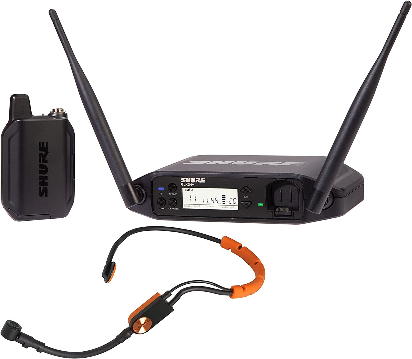 Shure GLXD14+ Dual-Band Wireless Fitness Headset System - Z3: 2.4, 5.8 GHz