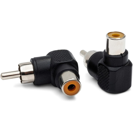Hosa GRA-259 Right Angle Adaptor RCA to RCA 2pc