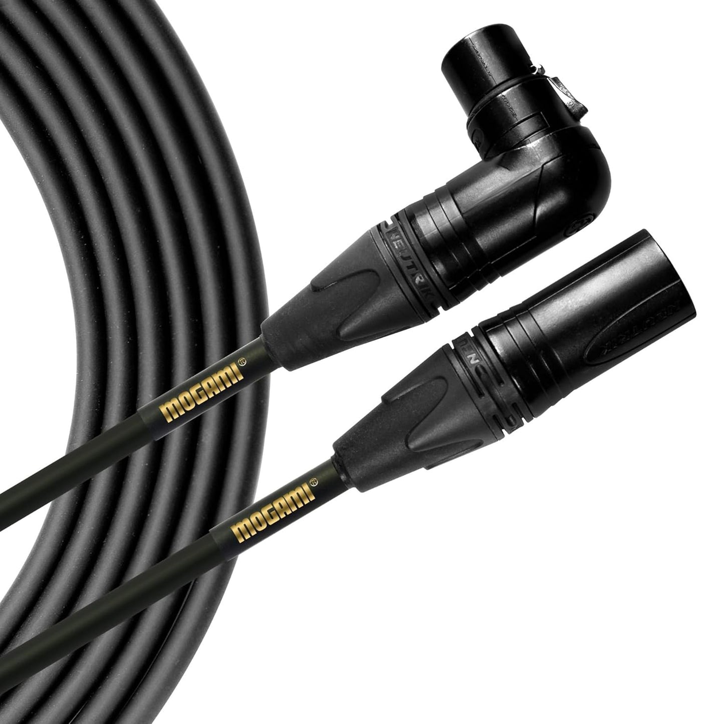 Mogami Gold Stage 10R Right Angle XLRF to Straight XLRM