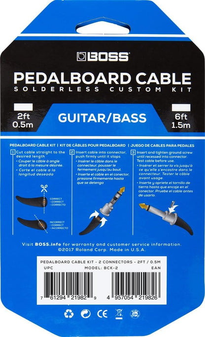BOSS BCK-2 Solderless Pedalboard Cable Kit