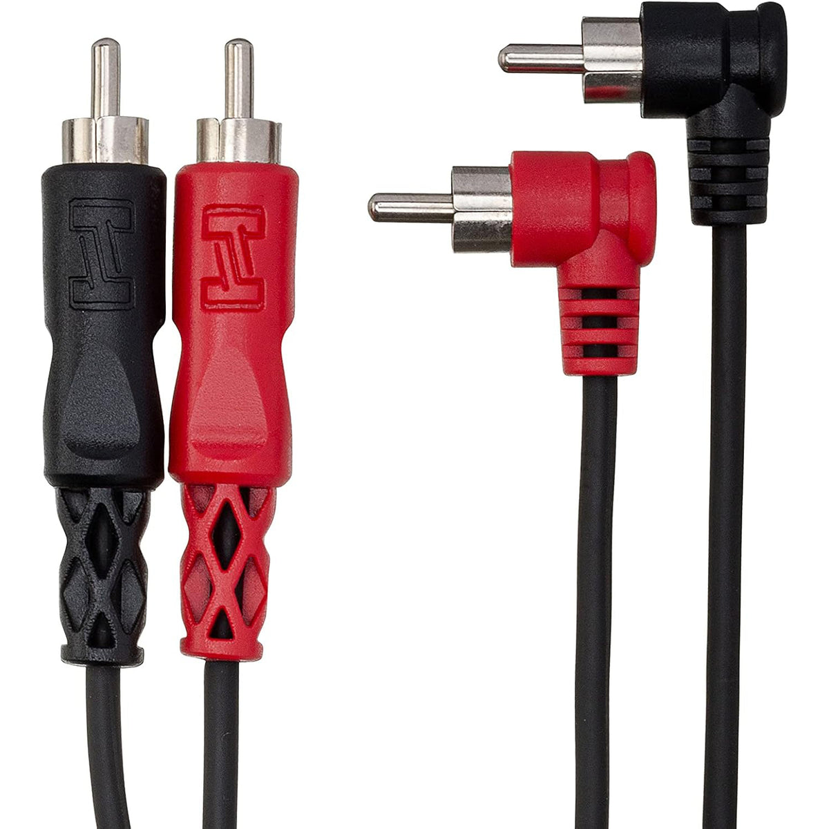Hosa CRA-202R Stereo Interconnect Dual RCA to Dual Right Angle RCA Cable - 6.6’
