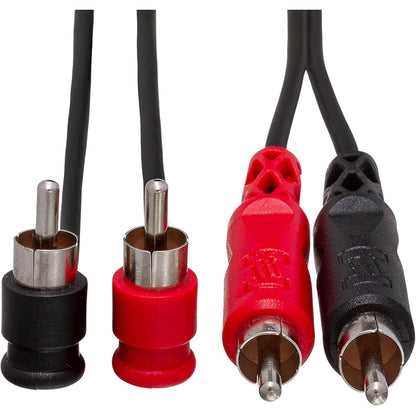 Hosa CRA-201R Stereo Interconnect Dual RCA to Dual Right Angle RCA Cable - 3.3’