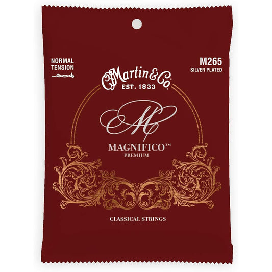 Martin Magnifico Classical Guitar Strings, Normal Tension - M265, Silver
