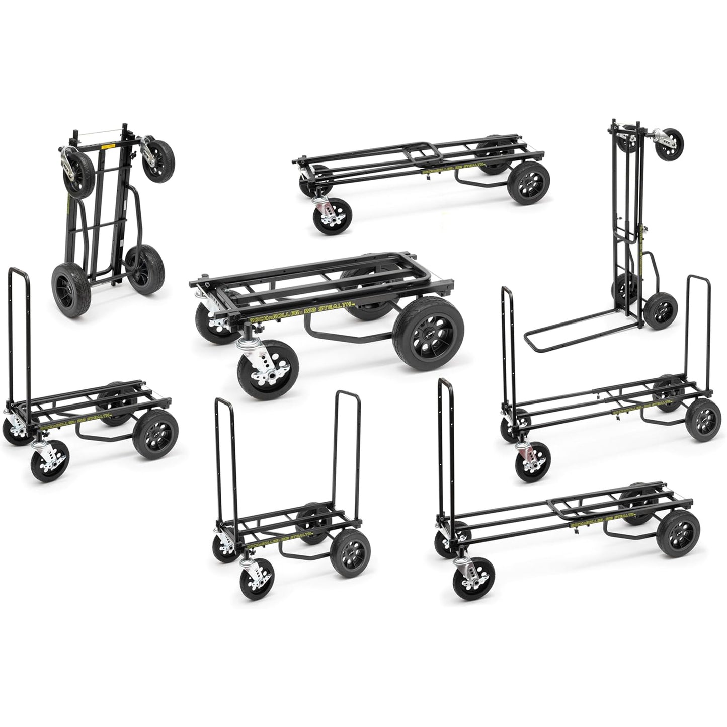 Rock-N-Roller R12STEALTH - All Terrain Stealth, 8-in-1 Folding Multi-Cart